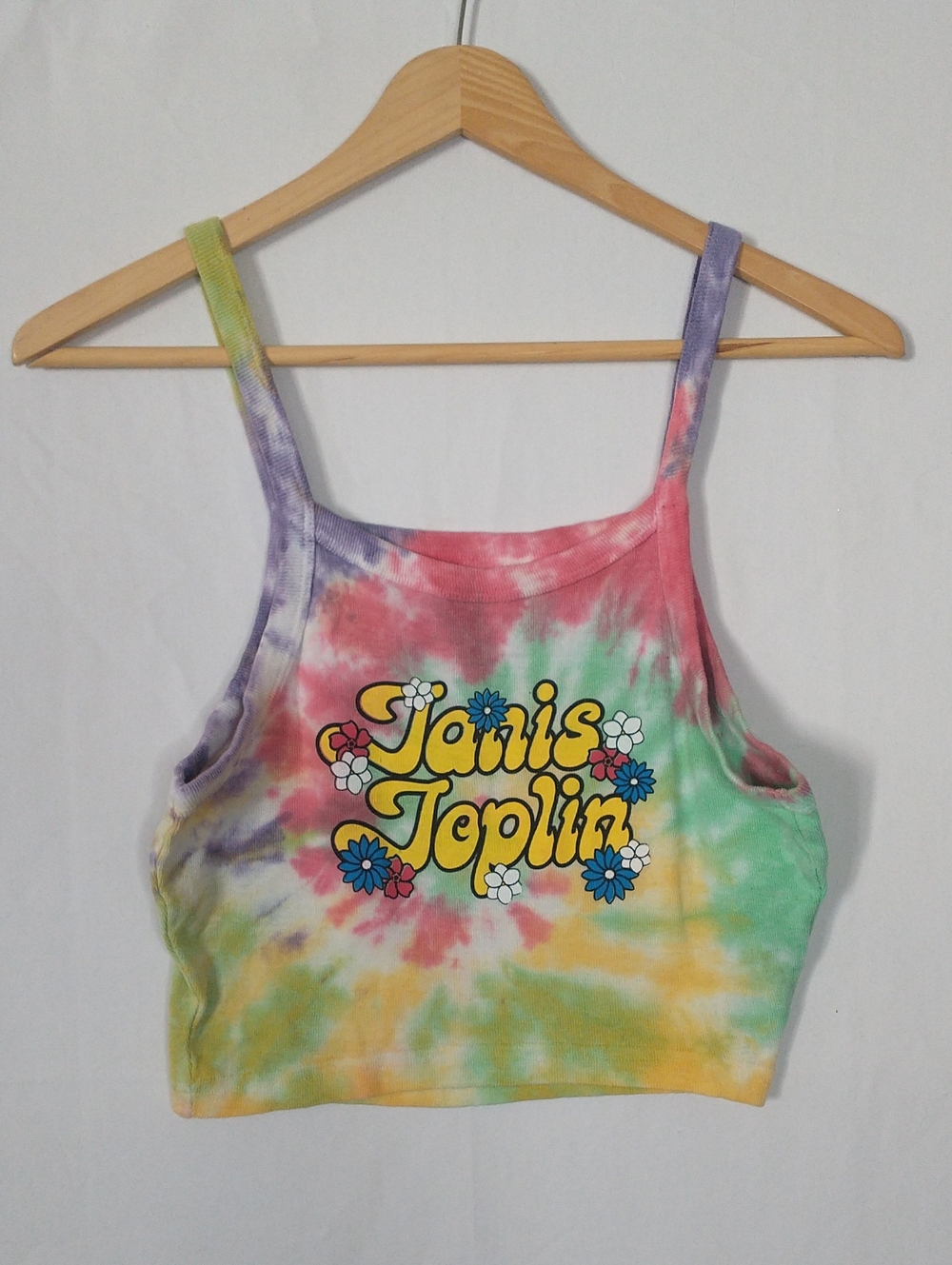 Janis Joplin Tie-Dye Crop Tank - Multicolor